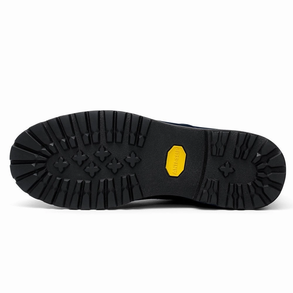 Strike Boots 10CM/3.94 Inches CMR CHAMARIPA Men's Black Nubuck Boots - Square Toe Design