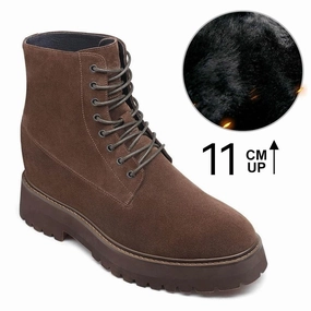 Low Price Hiking Boots 11 CM / 4.33 Inches CMR CHAMARIPA Elevator Shoes -  Elevate Your Style with Men's Brown Suede Height Increasing Boots - 4.33 Inches Taller