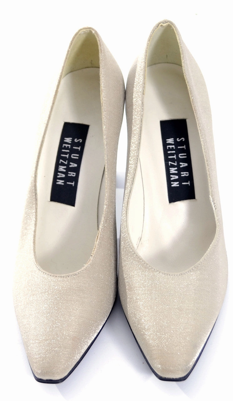 Asics Shoes Original 1990s Stuart Weitzman Champagne Shimmer Heels 6B