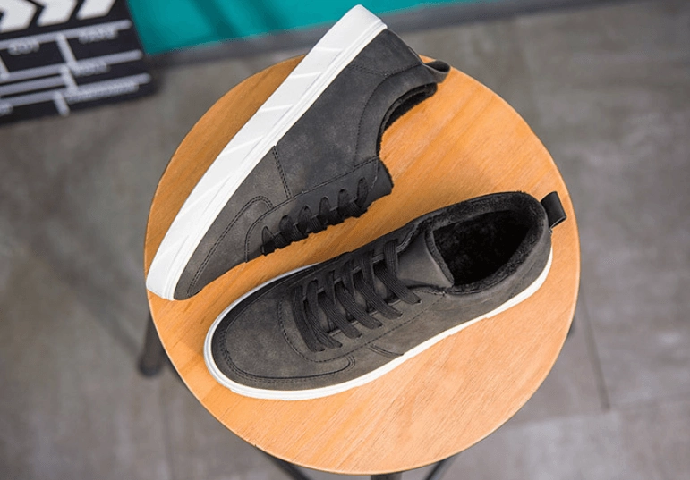 2021 autumn and winter new men's shoes suede shoes low to help students shoes sports shoes plus cotton plus velvet Best Asics Racing Shoes