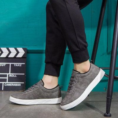 2021 autumn and winter new men's shoes suede shoes low to help students shoes sports shoes plus cotton plus velvet Last Year's Asics Running Shoes