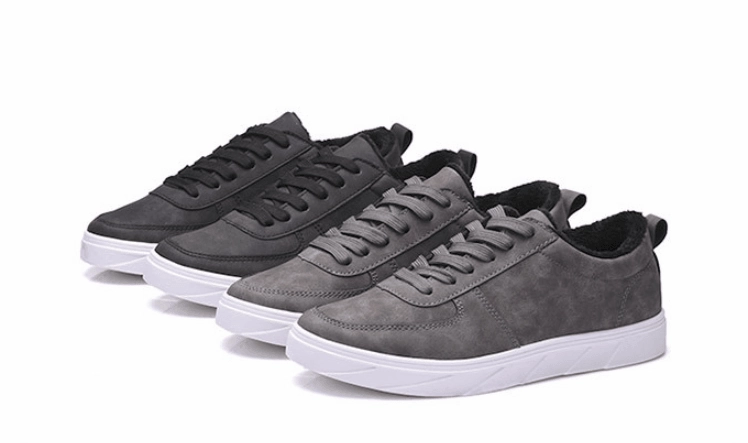 Orthopedic Shoes Asics 2021 autumn and winter new men's shoes suede shoes low to help students shoes sports shoes plus cotton plus velvet