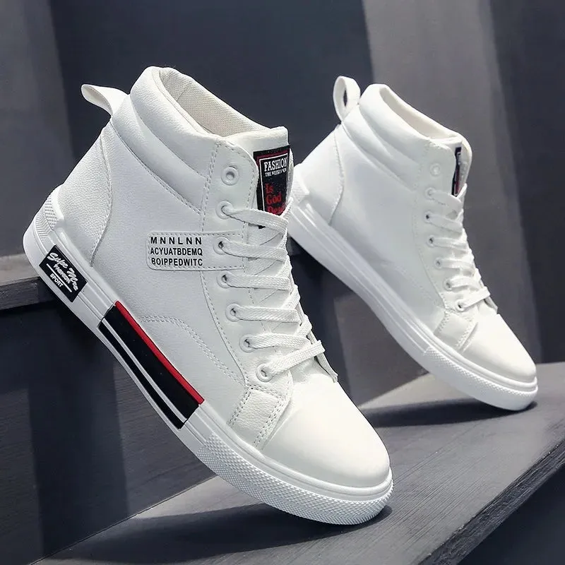 Jordan Cross Training Shoes 2024New Men's Shoes Fashion Leather Casual Shoes High Top Sneakers Lace Up Training Shoes for Men Non Slip Flats Tenis Masculino
