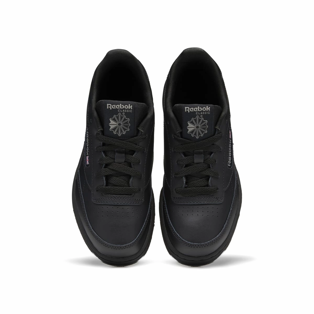 Clear Step Shock Absorb REEBOK BS6165 CLUB C JR'S (Medium) Black/Charcoal Leather Lifestyle Shoes