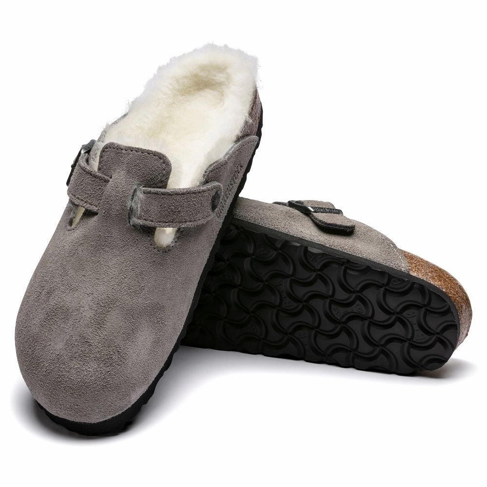 Dress Sport Shoes 'Birkenstock' Women's Boston Shearling - Stone Coin / Natural