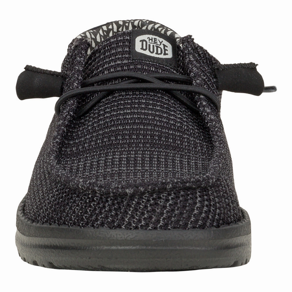 'HEY DUDE' Women's Wendy Stretch - Black / Black Floral Dress Shoes