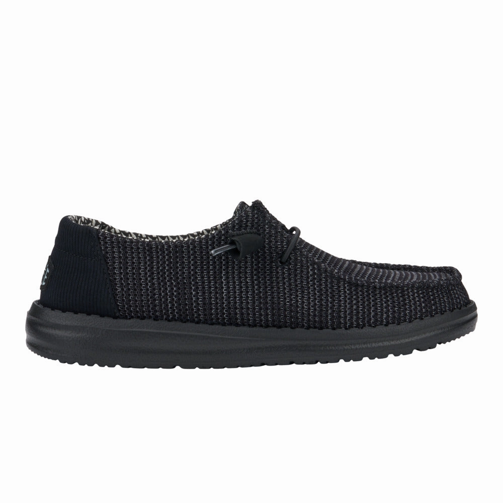 Steel Toed Dress Shoes 'HEY DUDE' Women's Wendy Stretch - Black / Black