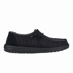 'HEY DUDE' Women's Wendy Stretch - Black / Black Gold Shoes Wedding Dress