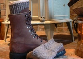Camouflage Hiking Boots "Superwarm" Heavy Extreme Alpaca Socks