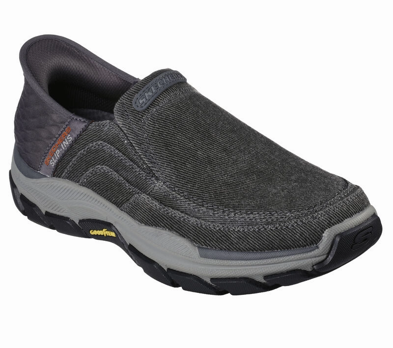 'Skechers' Men's Slip-ins RF: Respected-Holmgren - Charcoal (Extra Wide) Snow Boots For Work