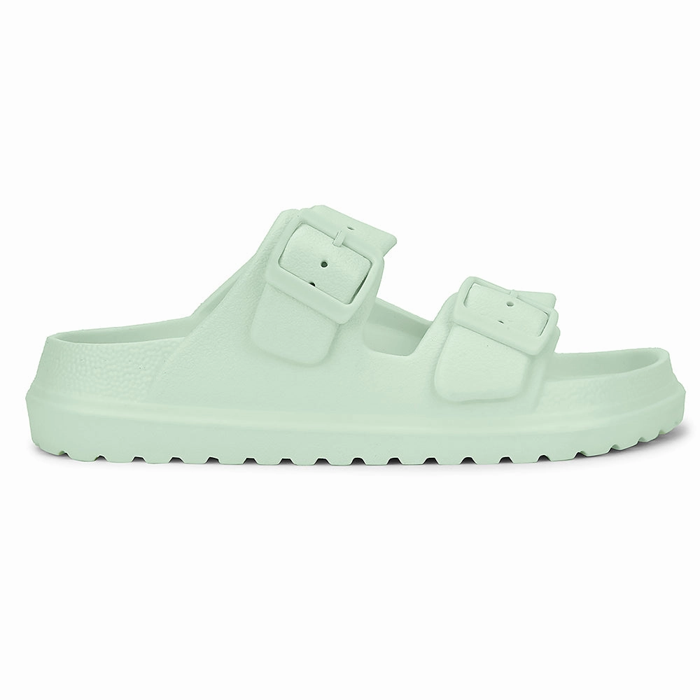 A-HA Light Green Casual Flat Sandal For Women EASYPRO By Liberty Flate Shoes