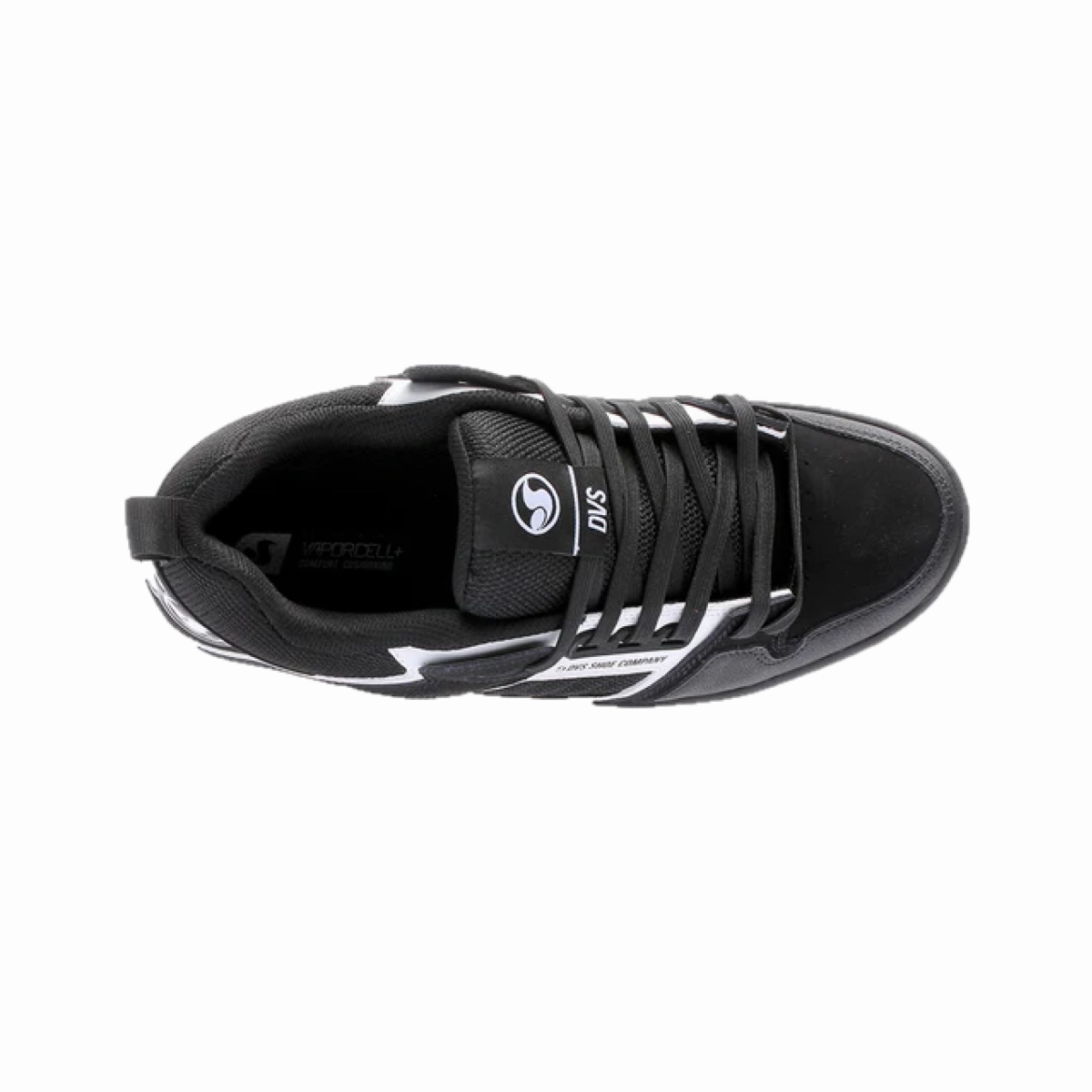 Soft Padding DVS F0000323010 COMANCHE 2.0  MN'S (Medium) Black/Gum Leather Skate Shoes