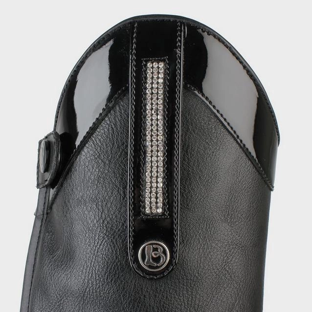 Brogini Girls Como Piccino Long Boots. Patent Top with diamante Slip-on Boots