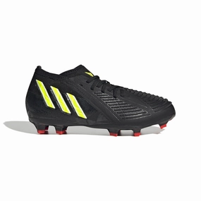 adidas Kids Predator Edge 1 FG J Soccer Cleats Black/Yellow Soccer Cleats 9.5