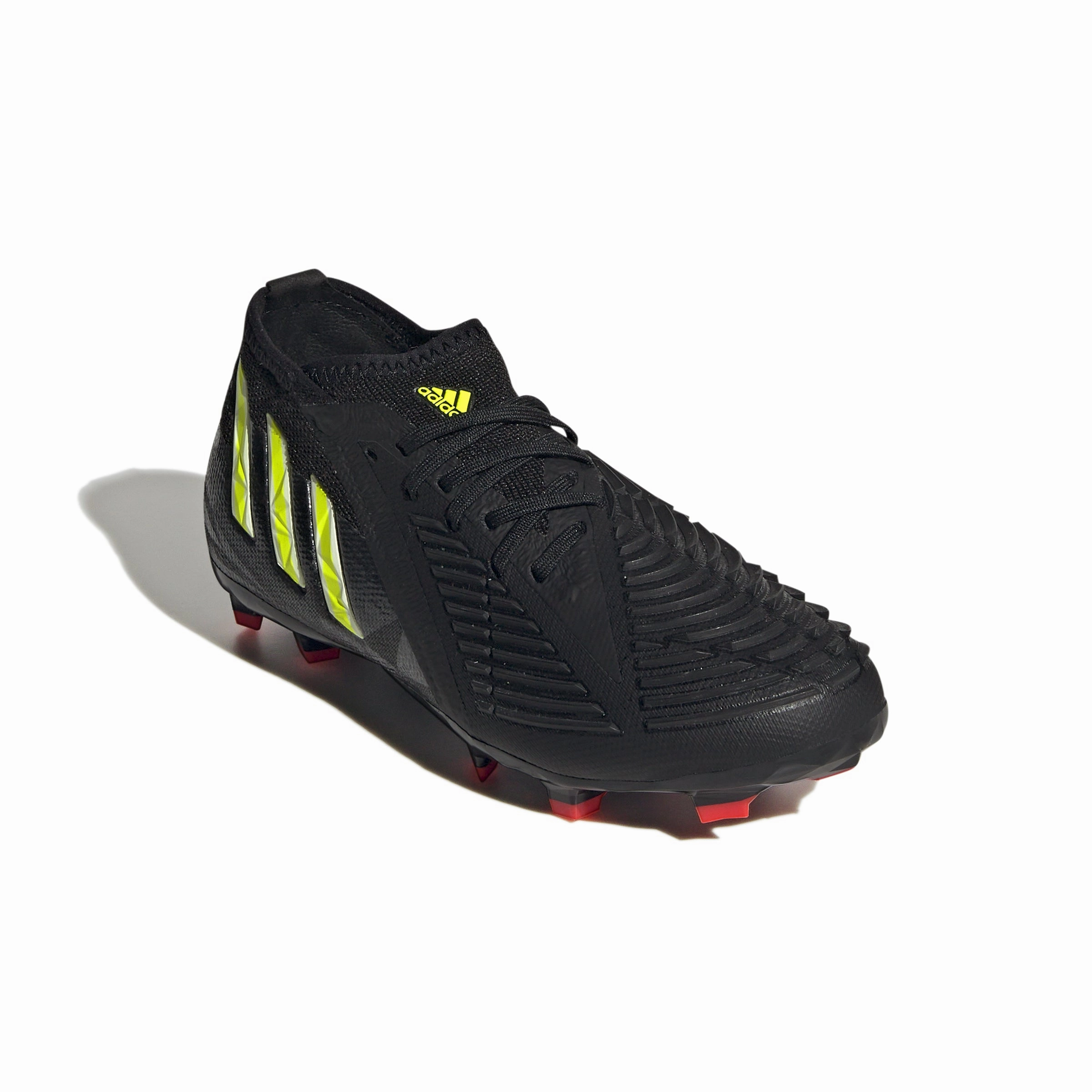 adidas Kids Predator Edge 1 FG J Soccer Cleats Black/Yellow Matte Soccer Cleats