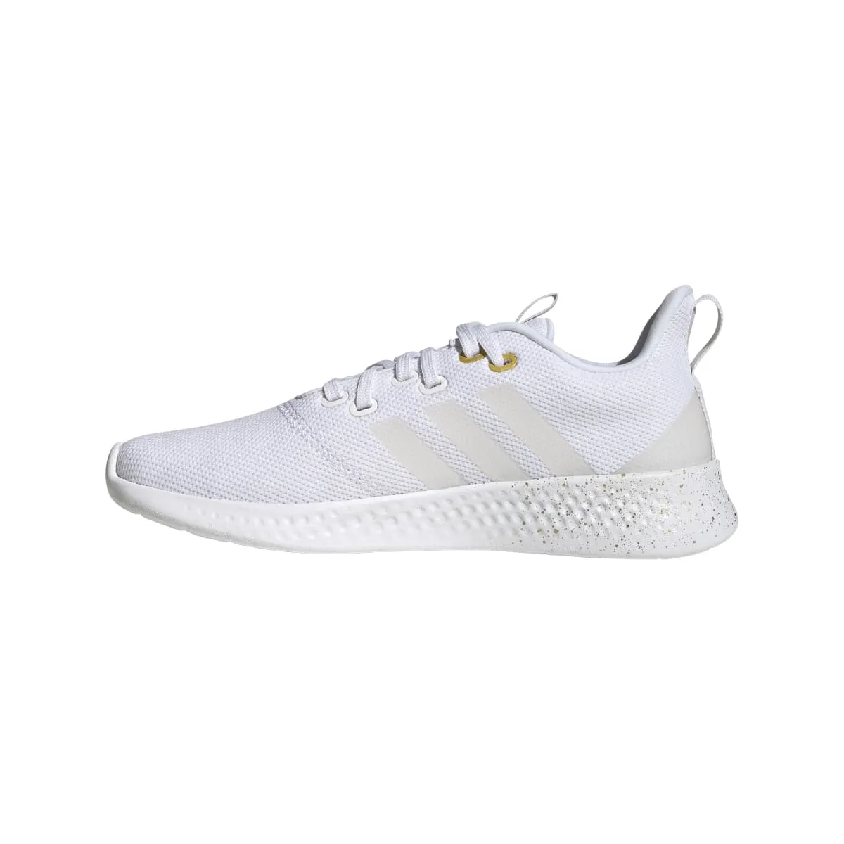 ADIDAS GV8926 PUREMOTION WMN'S (Medium) White/White/Yellow Textile Running Shoes Pasture Path Date Stroll