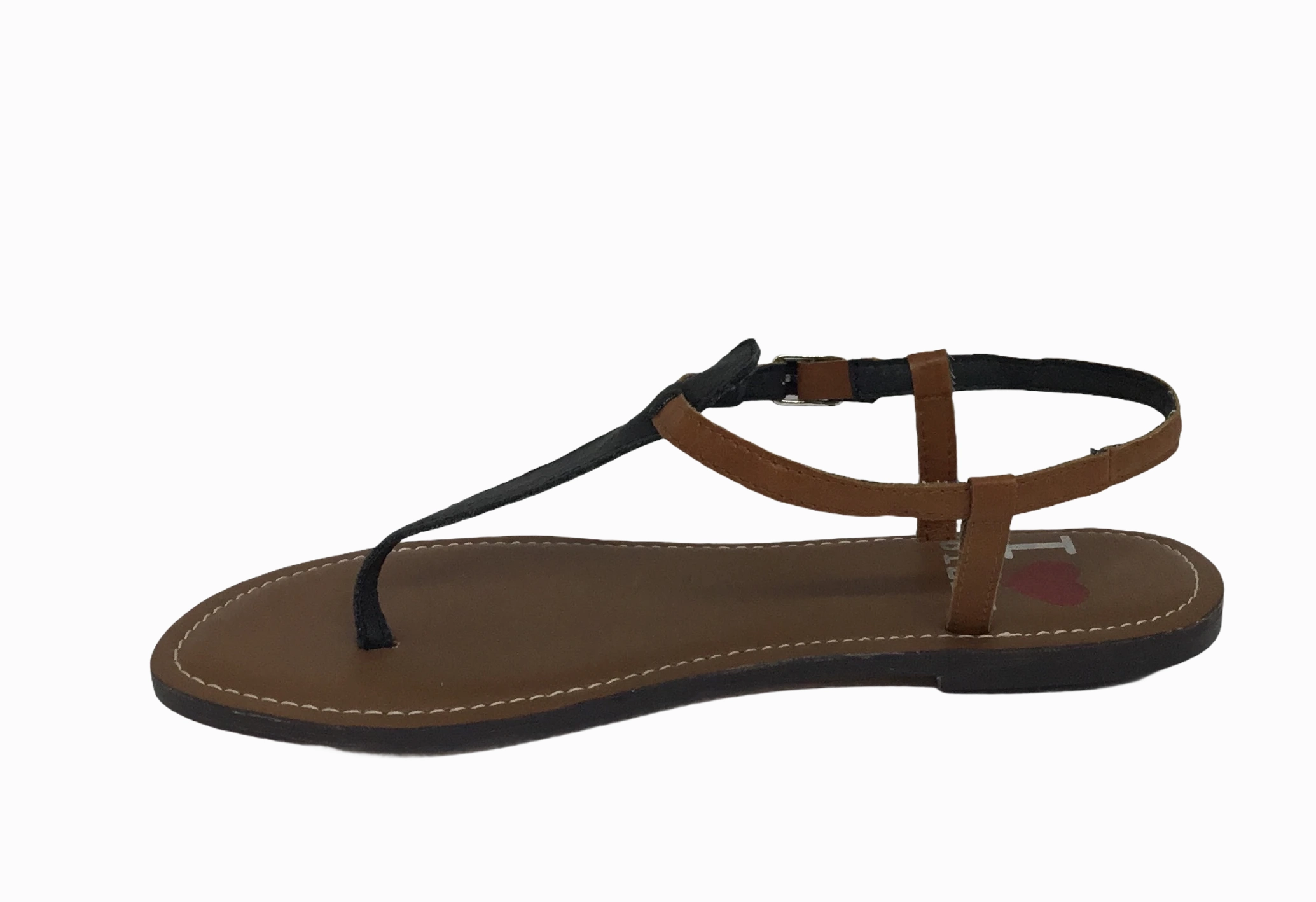 Tropical Leaf Comfortable walking shoes I love Billy Spoon Black and Tan