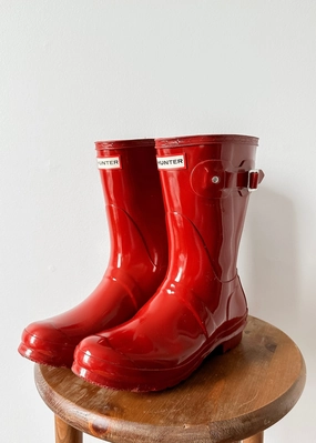 Handball Spezial Shoes Adidas Hunter Cherry Red Gloss Short Original Waterproof Rain Boots (US 9)