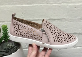 Drawstring Lace Ziera Dixon ~ Tan ~ Seashell ~ Leather