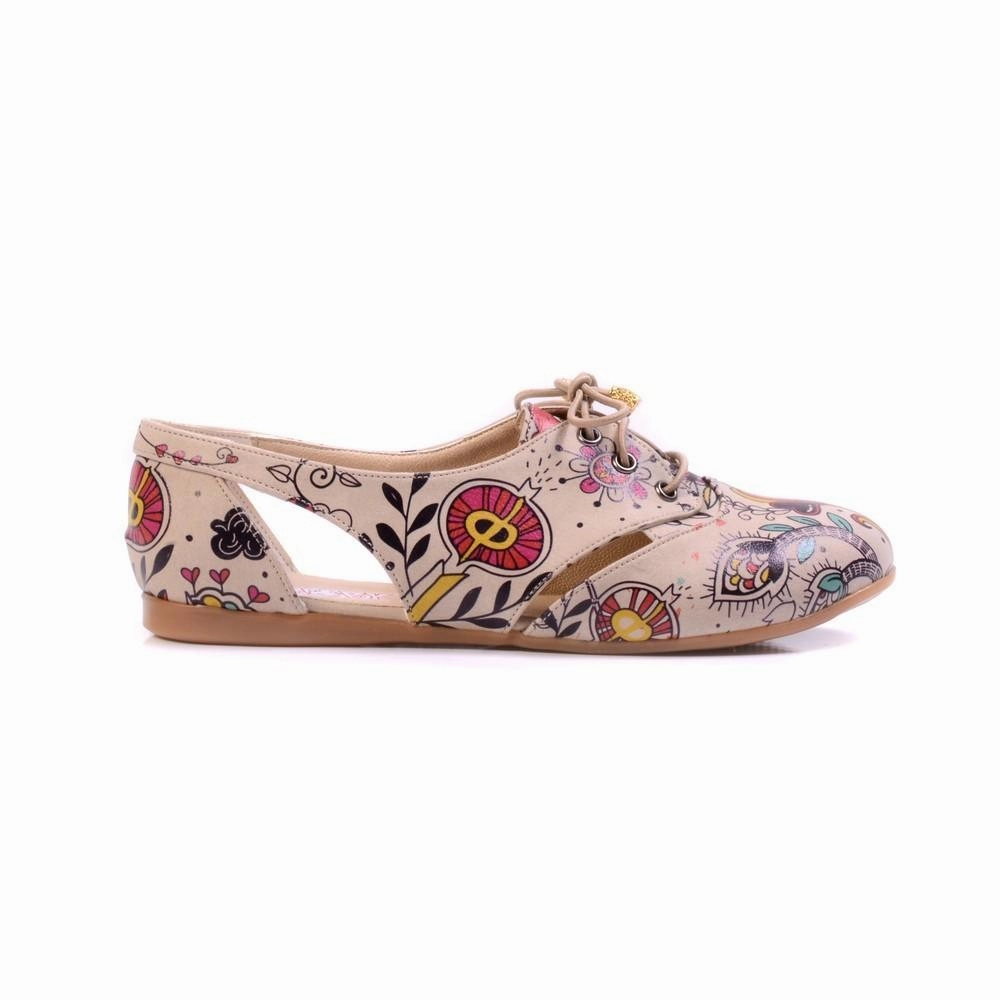 Pattern Ballerinas Shoes YAB101 Denim Cool
