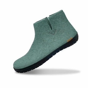 Durable Support Breathable Build Boot with natural rubber sole - black - North Sea