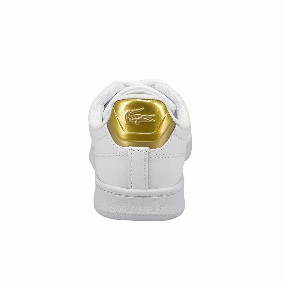 Comfortable Insole Pastel tone LACOSTE 7-45SFA0055216 CARNABY PRO 123 WMN'S (Medium) White/Gold Leather & Synthetic Lifestyle Shoes