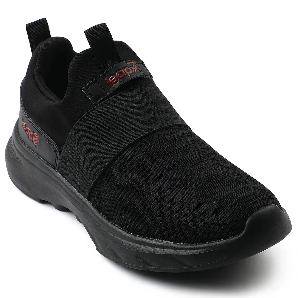 Cross Trainer Crazyflight Mid Shoes Leap7x Black Non Lacing Sports Walking Shoes For Men SENTINO By Liberty