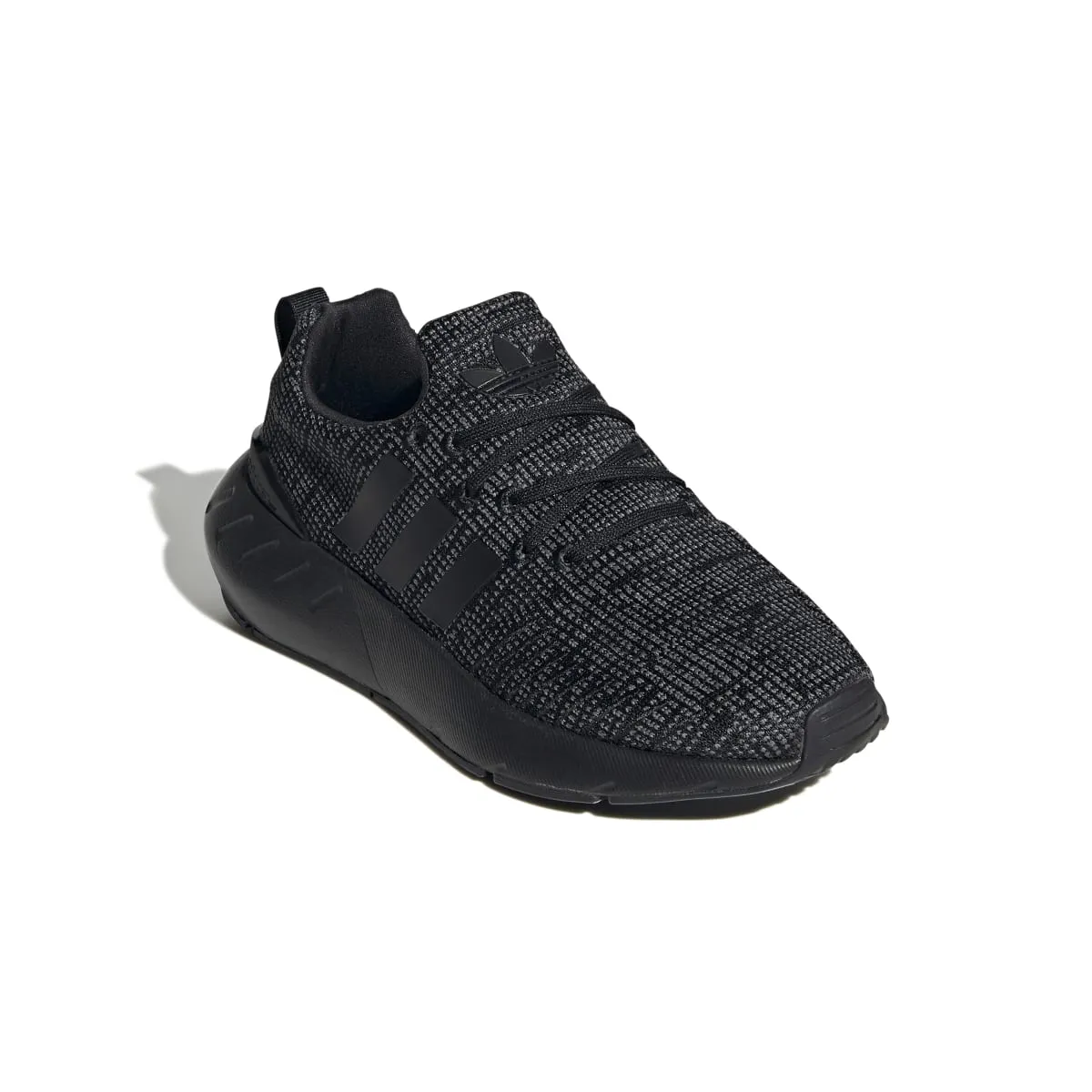 Calm Jog Relaxed Cushion ADIDAS GW8166 SWIFT RUN 22 JR'S (Medium) Black/Grey/White Mesh/Knit Running Shoes