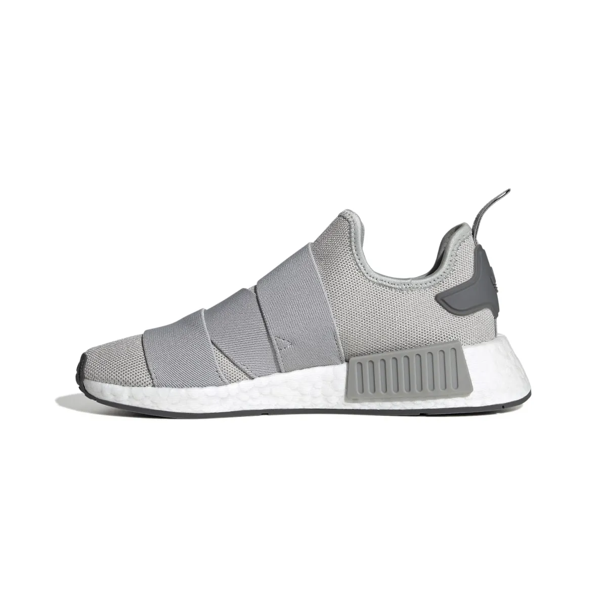 ADIDAS GW9470 NMD_R1 STRAP WMN'S (Medium)  Gray/White/Gray Stretch Knit Running Shoes Anti-slip beach running
