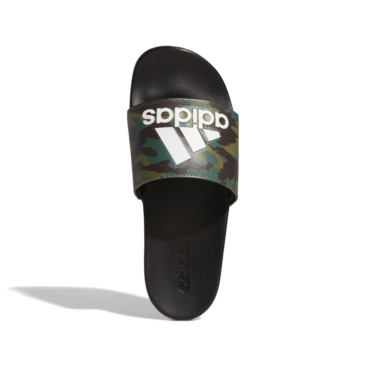 ADIDAS GW9647 ADILETTE COMFORT MN'S (Medium) Black/Black/White Synthetic Sandals Slip-On Comfort
