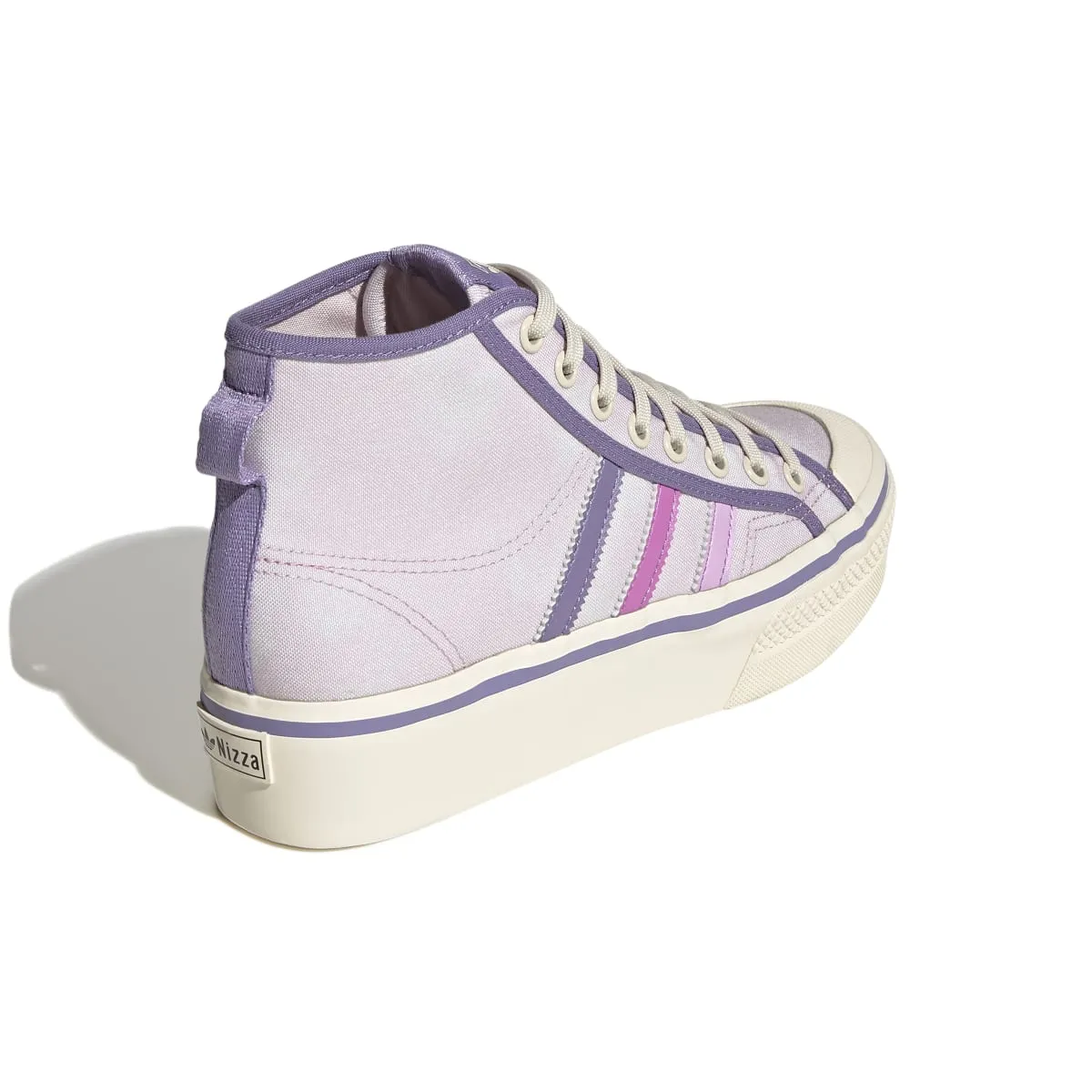 Lake Jog ADIDAS GX4608 NIZZA PLATFORM MID WMN'S (Medium) Pink/Lilac/White Textile Lifestyle Shoes