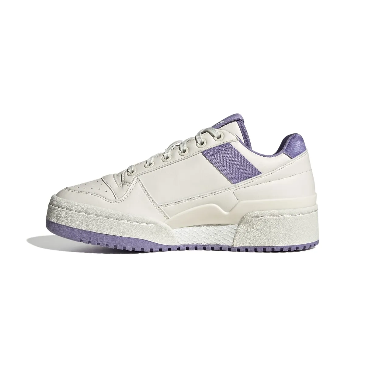 Faux Leather Glow Hike ADIDAS GX4617 FORUM BOLD WMN'S (Medium) White/White/Lilac Synthetic Lifestyle Shoes