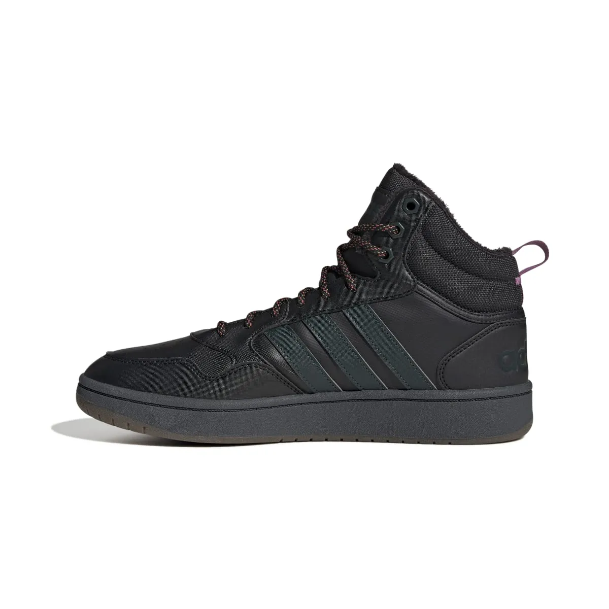 Style Goal Stylish ADIDAS GZ6681 HOOPS MID 3.0 WINTERIZED MN'S (Medium) Black/Green/Gum Synthetic Leather Basketball Shoes