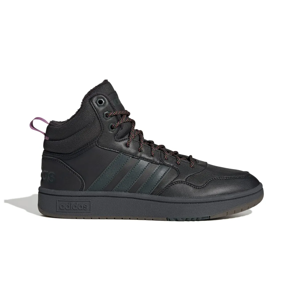 Rich Jewel ADIDAS GZ6681 HOOPS MID 3.0 WINTERIZED MN'S (Medium) Black/Green/Gum Synthetic Leather Basketball Shoes