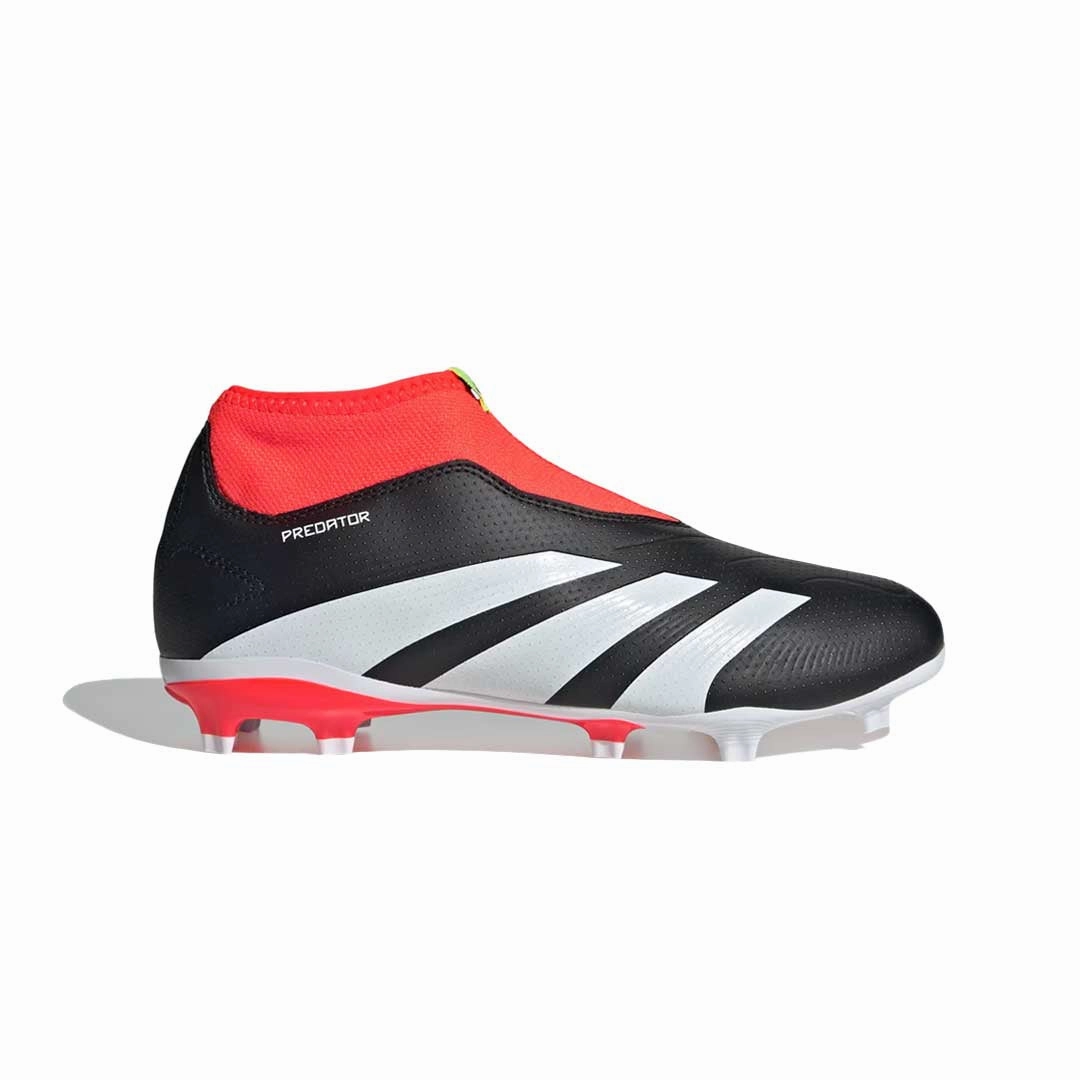 adidas - Kids' (Junior) Predator 24 League Laceless Firm Ground Soccer Cleats (IG7754) Good Soccer Cleats For Goalies