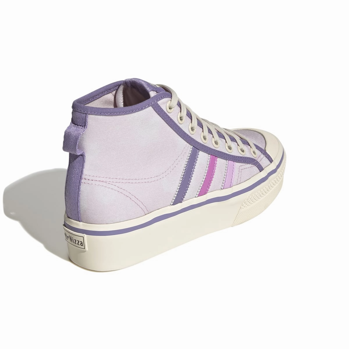 Lake Jog ADIDAS GX4608 NIZZA PLATFORM MID WMN'S (Medium) Pink/Lilac/White Textile Lifestyle Shoes