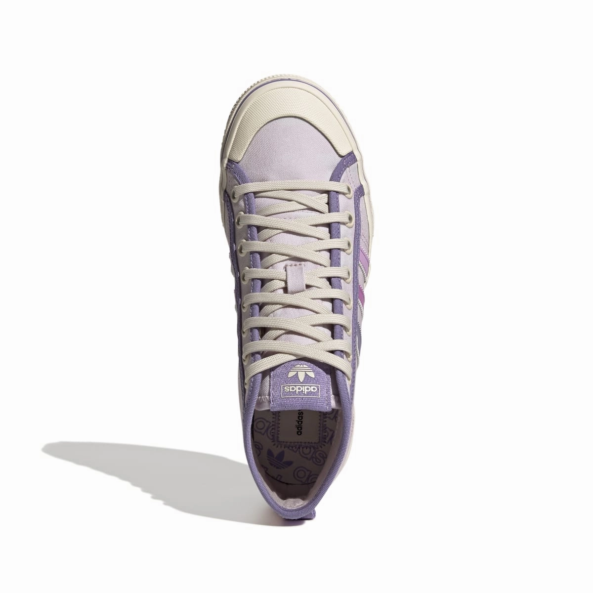 ADIDAS GX4608 NIZZA PLATFORM MID WMN'S (Medium) Pink/Lilac/White Textile Lifestyle Shoes Rock Step