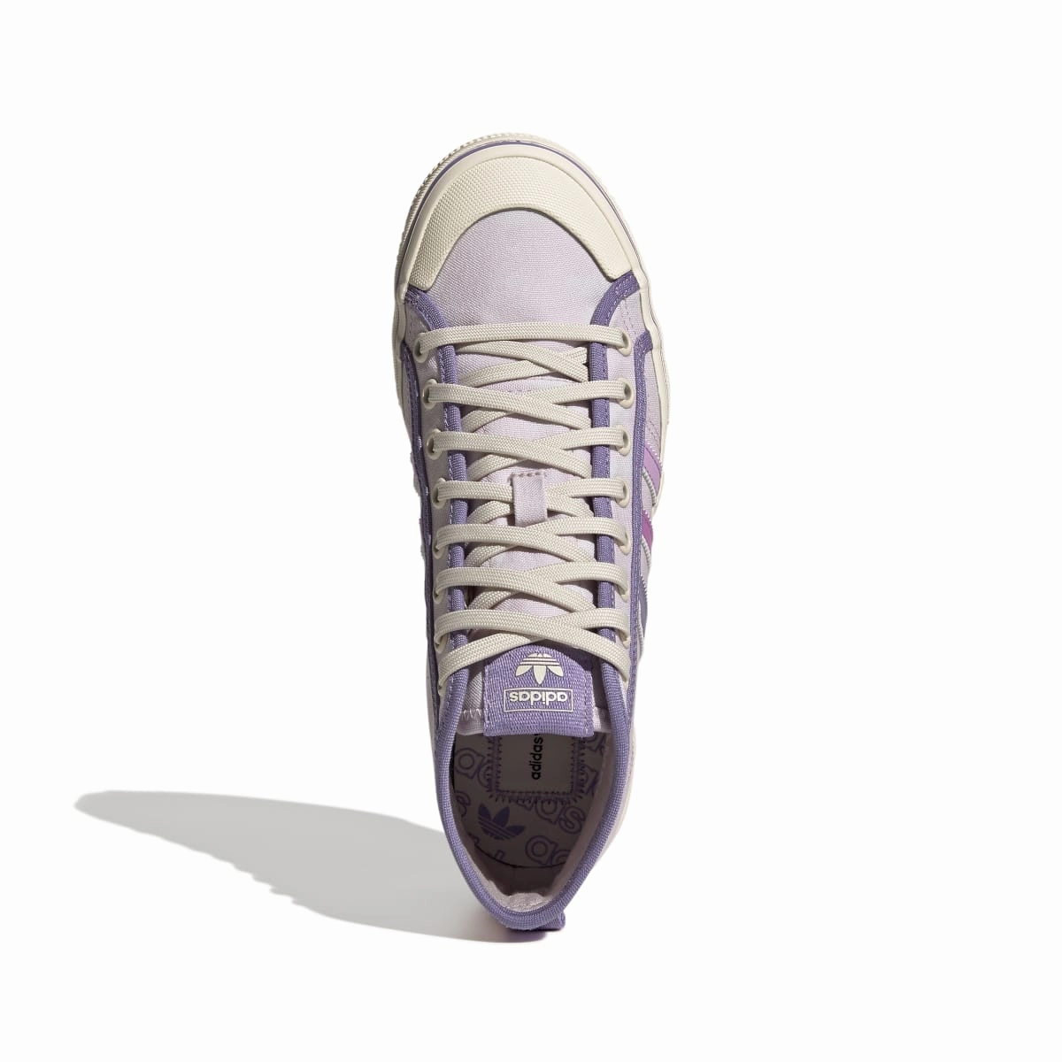 ADIDAS GX4608 NIZZA PLATFORM MID WMN'S (Medium) Pink/Lilac/White Textile Lifestyle Shoes Rock Step