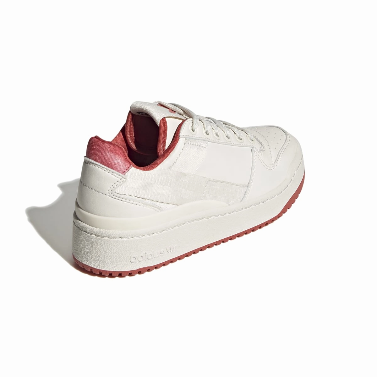 Comfort Wedge Adjustable Straps ADIDAS GX7292 FORUM BOLD JR'S (Medium) White/White/Red Synthetic Lifestyle Shoes