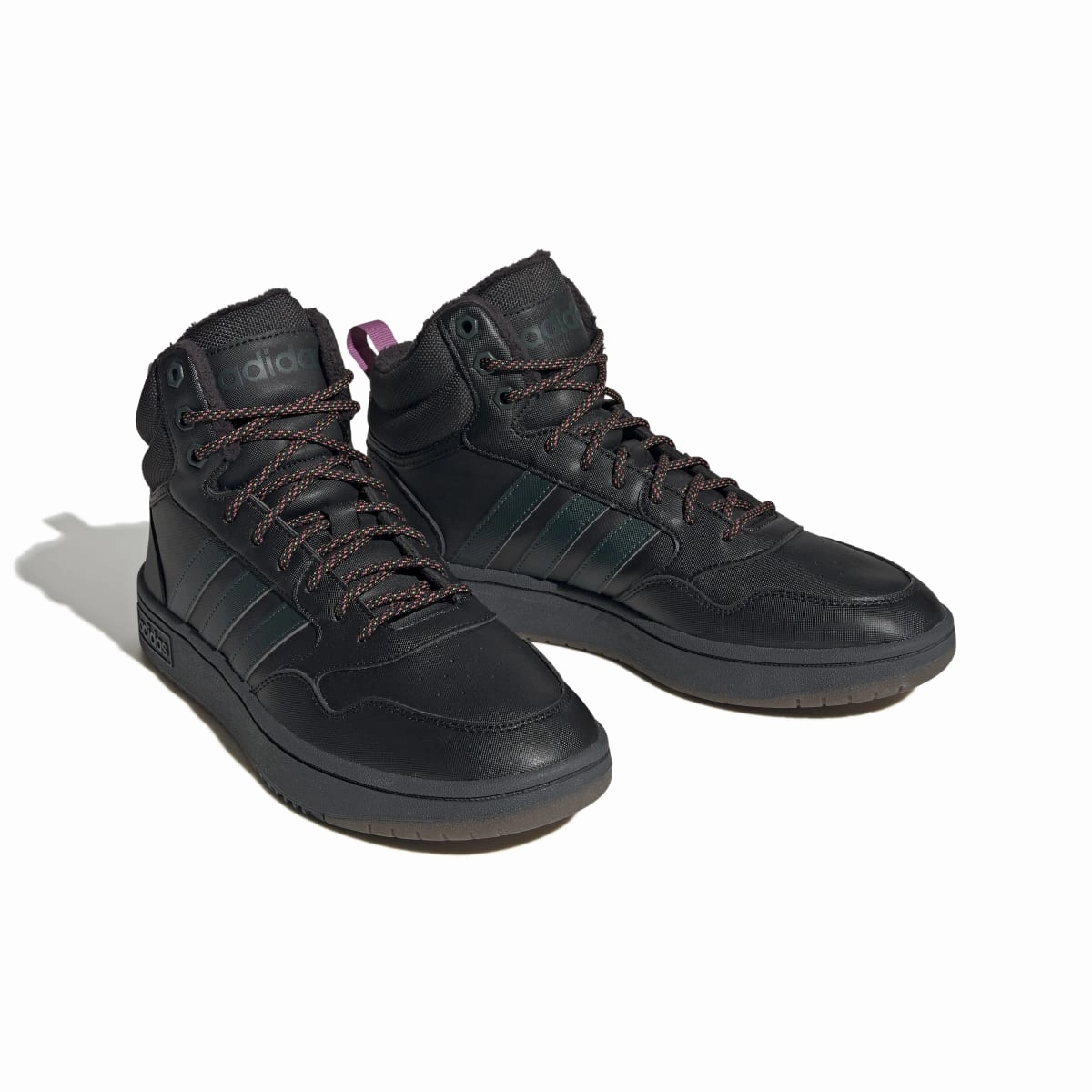 ADIDAS GZ6681 HOOPS MID 3.0 WINTERIZED MN'S (Medium) Black/Green/Gum Synthetic Leather Basketball Shoes Power Grip
