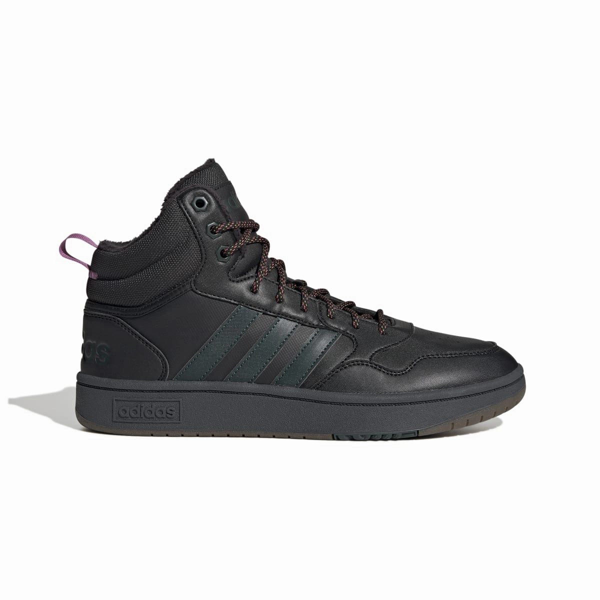 ADIDAS GZ6681 HOOPS MID 3.0 WINTERIZED MN'S (Medium) Black/Green/Gum Synthetic Leather Basketball Shoes Field Jog