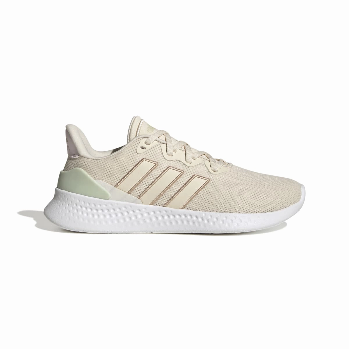 city running shoe area ADIDAS GZ6773 PUREMOTION SE WMN'S (Medium) White/Beige/Green Textile Running Shoes
