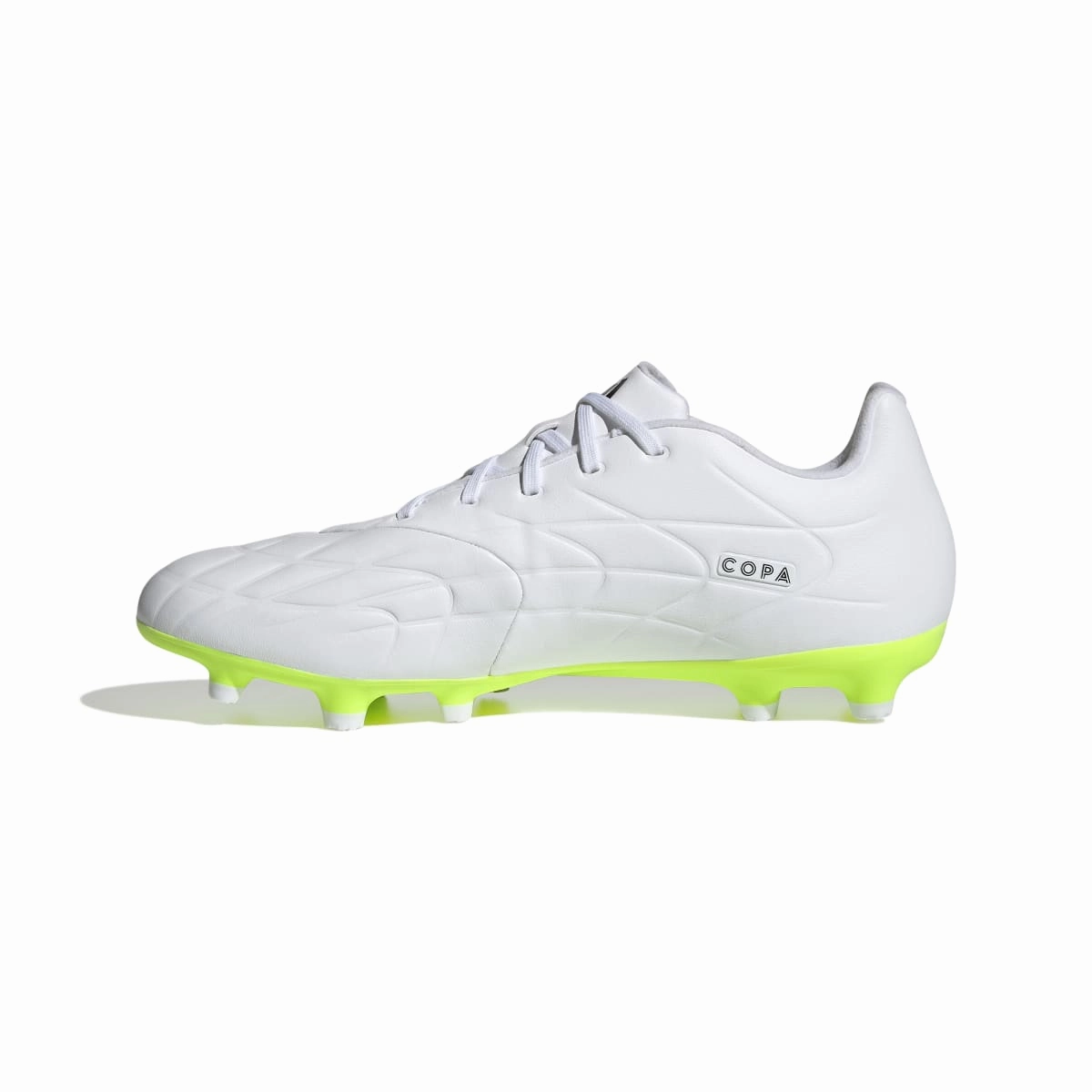 ADIDAS HQ8984 COPA PURE.3 FG MN'S (Medium) White/Black/Lemon Leather Soccer Shoes Track Run Campus Hike