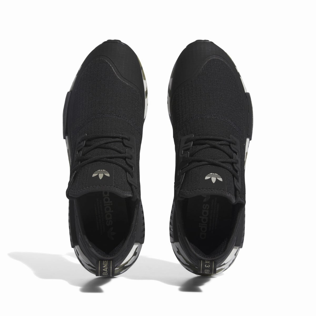 ADIDAS IE0521 NMD_R1 TR MN'S (Medium) Black/Black/Silver Textile Running Shoes Comfort Strap Park Day