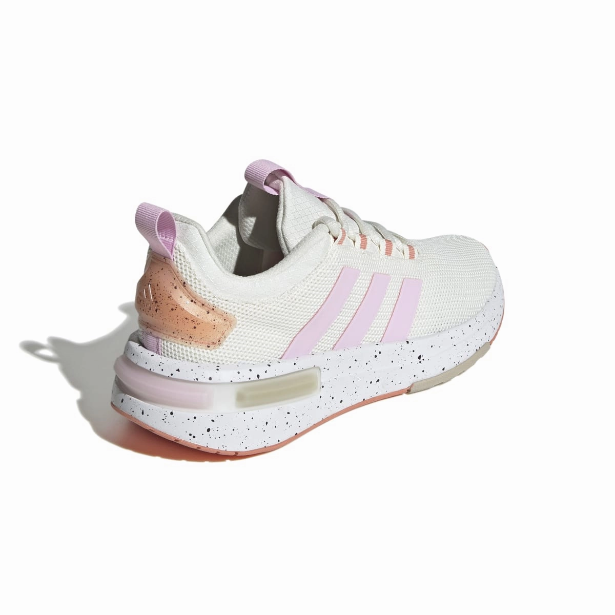 Heel Safe ADIDAS IF0044 RACER TR23 WMN'S (Medium) White/Orchid/Beige Textile Running Shoes