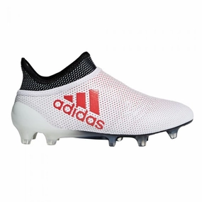 Adidas Youth X 17  FG Soccer Cleat - Grey/Real Coral Climacool Soccer Cleats