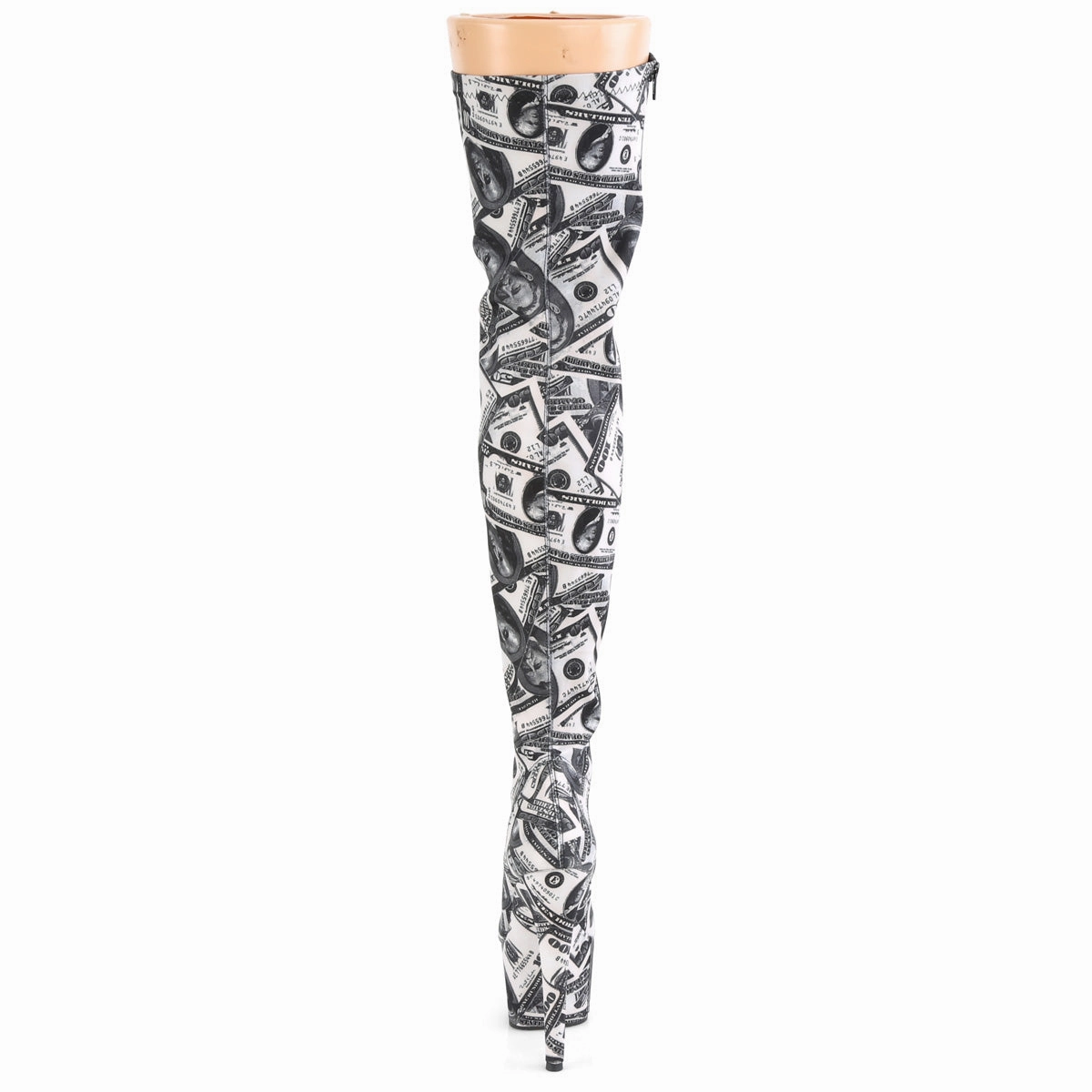Adidas Shoes Cloudfoam ADORE-3000DP Pleaser White & Black Dollar Pole Dancing Thigh High Boots