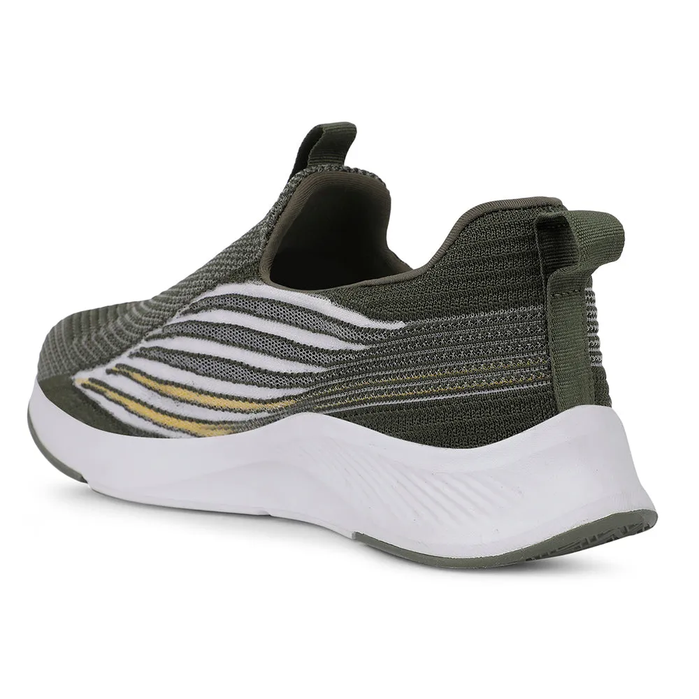 Lebron Trainer Shoes Leap7x Sports Olive Green Walking Shoes For Mens ROBIN-E By Liberty