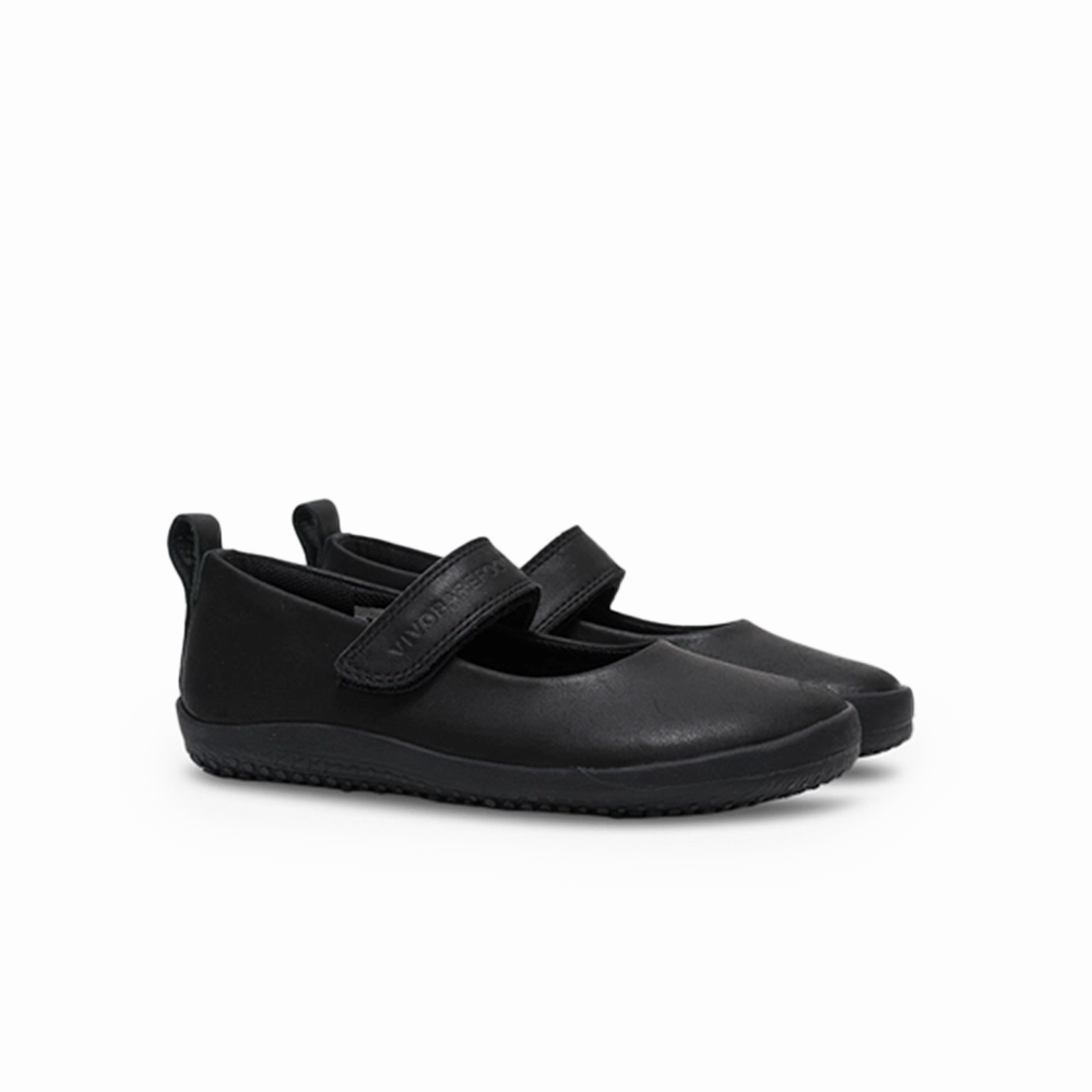 Vivobarefoot Wyn School Preschool Obsidian Slim Calf Knee High Boots