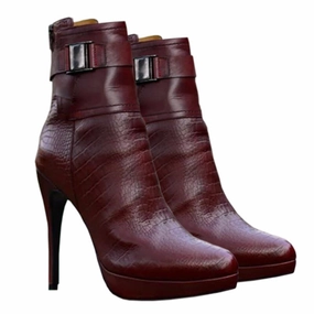 Kara Zini Handmade Slip-On Strap Style Red Boots Asics Shoe Size Chart Inches